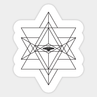 Trapped UFO, Sacred Geometry, EDM Festival Gear Sticker